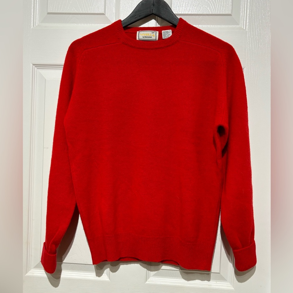 Viyella by Warren Knits Classic  Red Men's Lmabswool Sweater